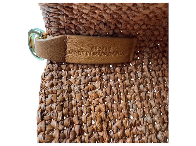 Loewe Mini Slit Bag Brown Raffia and Leather - view 7
