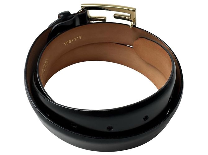 Fendi FF Logo Buckle Leather Belt Brown Black - view 2