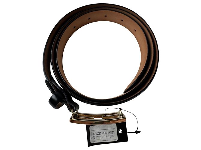 Fendi FF Logo Buckle Leather Belt Brown Black - view 6