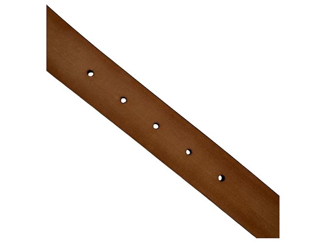 Fendi FF Logo Buckle Leather Belt Brown Black - view 8
