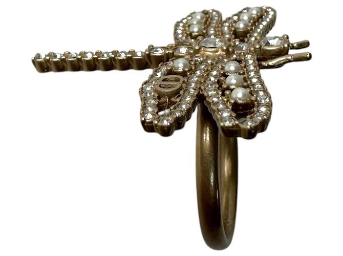 Christian Dior Ring mit Libellen-Motiv Golden - Ansicht 6