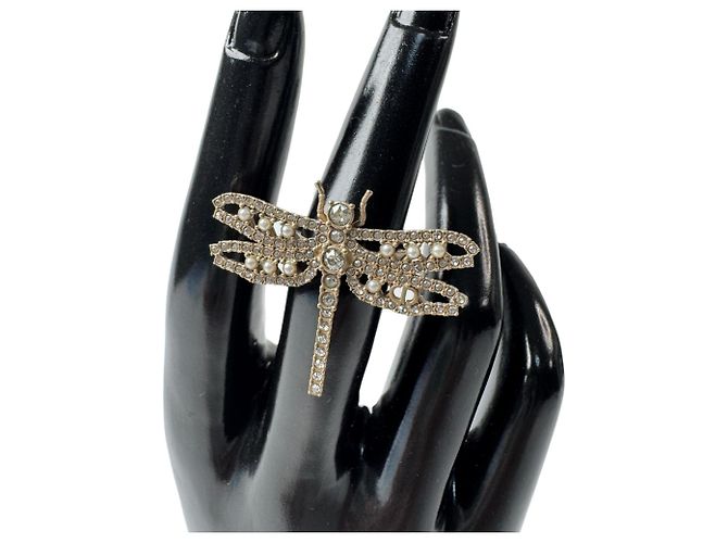 Christian Dior Ring mit Libellen-Motiv Golden - Ansicht 7
