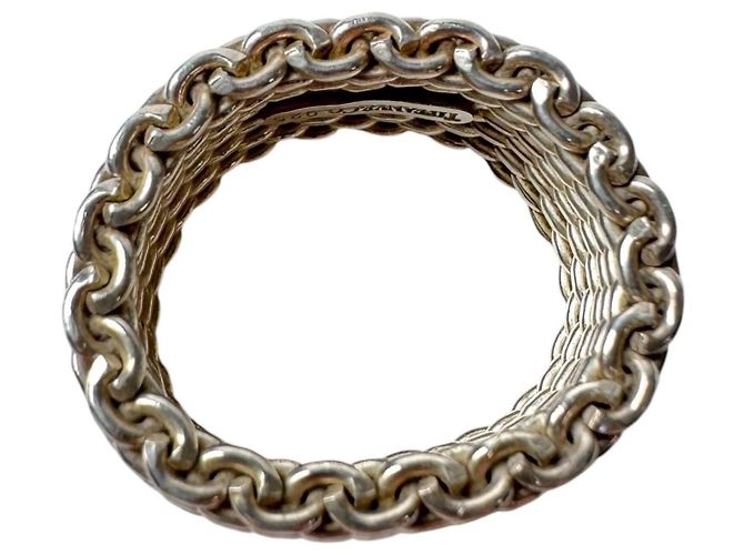 Autre Marque Anel Tiffany & Co. Somerset Mesh Prata - vista 6