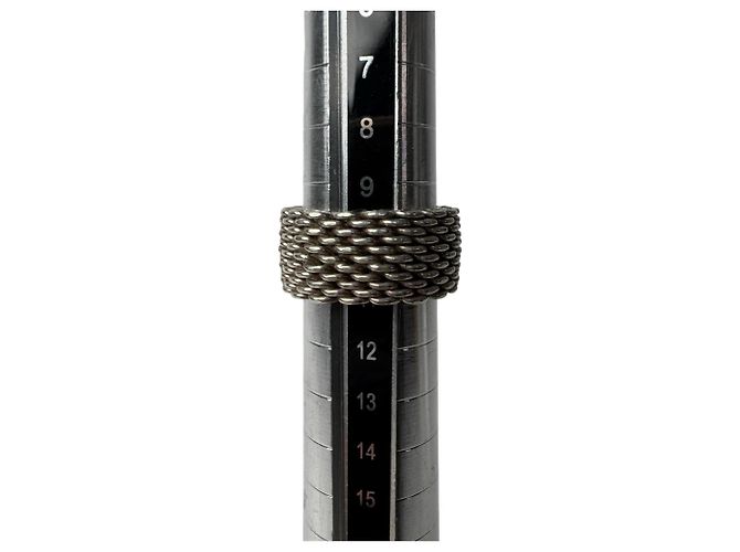 Autre Marque Anel Tiffany & Co. Somerset Mesh Prata - vista 8