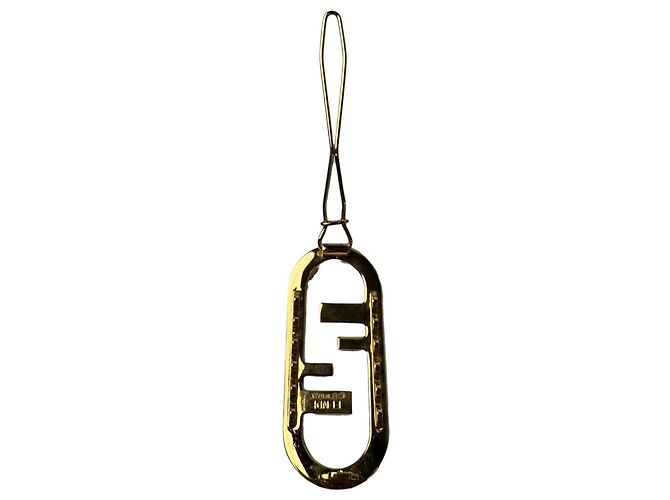Fendi Gold Strass-Brosche Golden - Ansicht 11