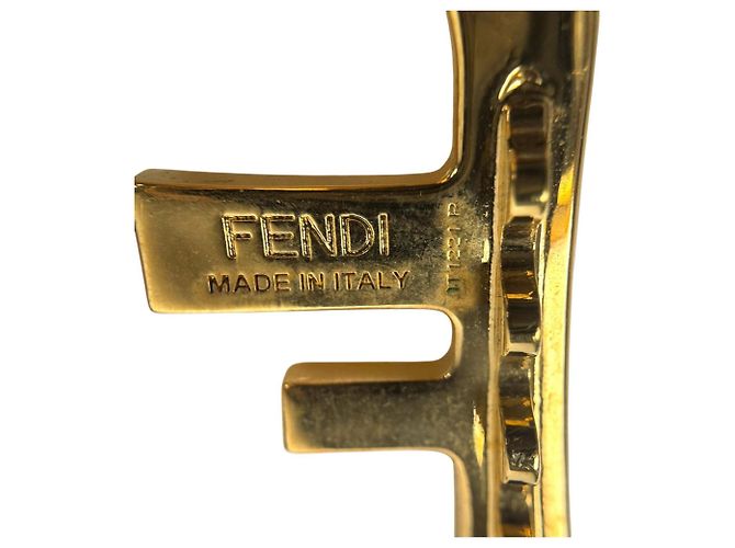 Fendi Gold Strass-Brosche Golden - Ansicht 6