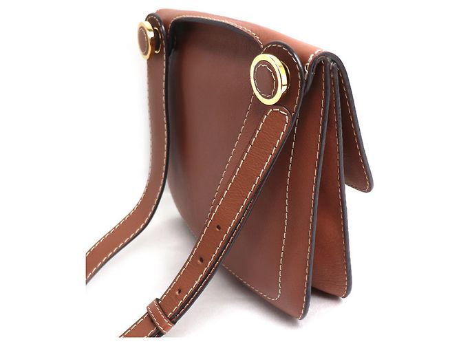 Sac à épaule Loewe en cuir marron - vue 2