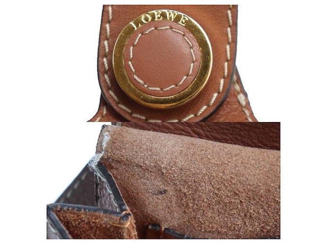 Sac à épaule Loewe en cuir marron - vue 5