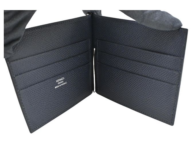 Hermès Hermes Poker GM Money Clip Schwarz Marineblau - Ansicht 5