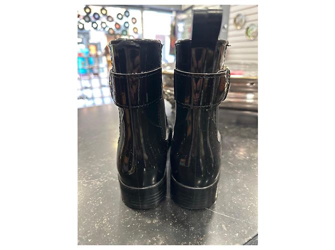 Tommy Hilfiger Botas de lluvia negras de goma charol - vista 2