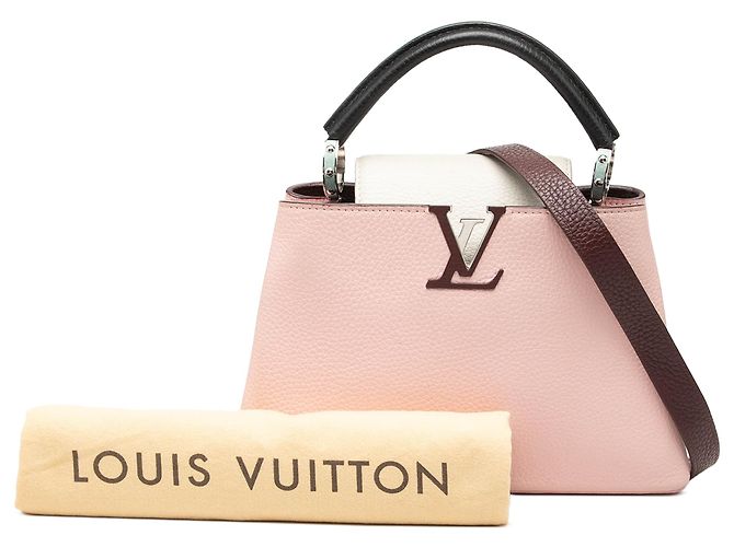 Louis Vuitton Pink Bicolor Taurillon Capucines BB Rosa - vista 8