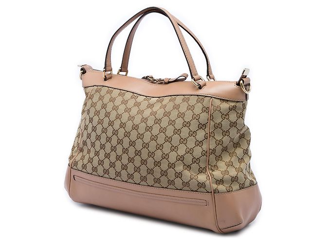 Borsa Mayfair Gucci in tela GG beige - vista 2