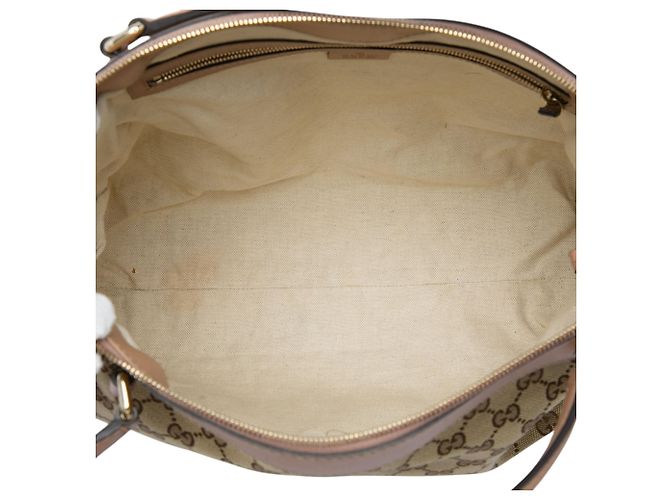 Borsa Mayfair Gucci in tela GG beige - vista 4