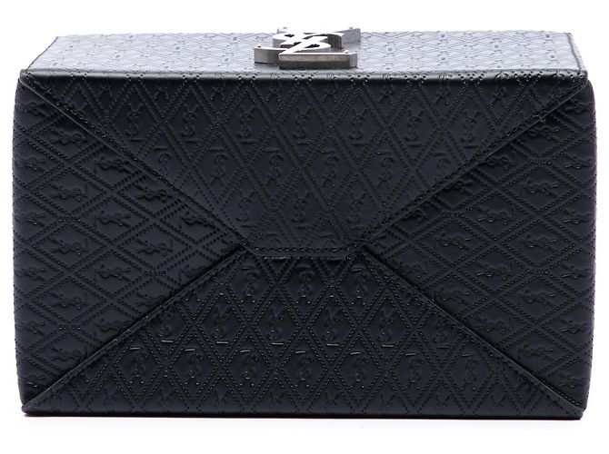 Autre Marque Bolsa de mão Saint Laurent Take Away Box em couro monograma preto - vista 3