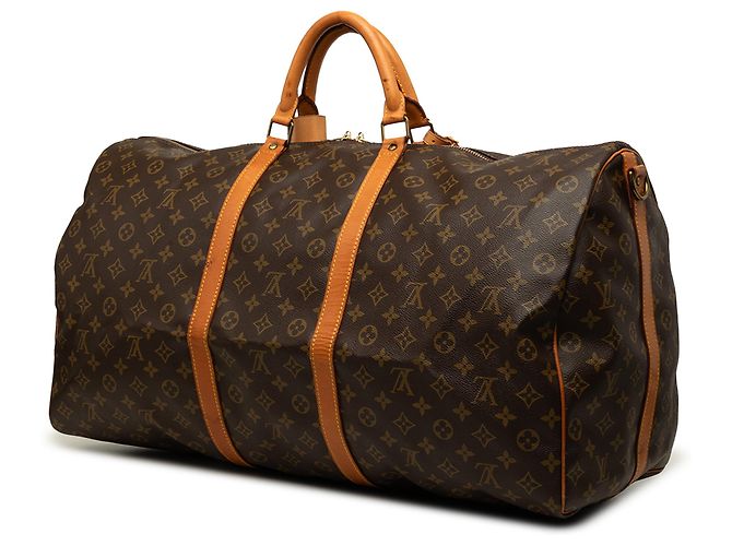 Louis Vuitton Brown Monogram Keepall Bandouliere 60 Marrom - vista 2