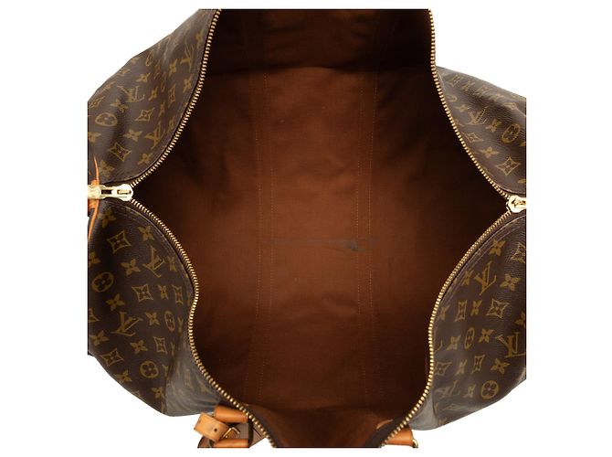 Louis Vuitton Brown Monogram Keepall Bandouliere 60 Marrom - vista 4