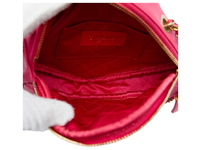 Chanel Pink CC gesteppte Lammleder Diamond Clutch mit Kette - Ansicht 4