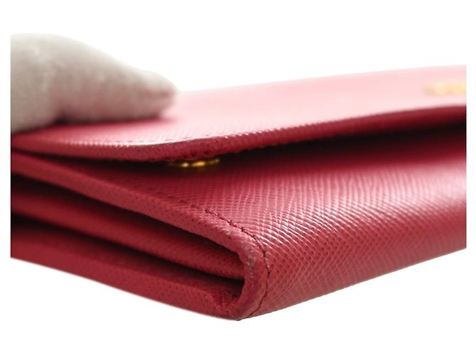Carteira com corrente Prada em Saffiano rosa - vista 10