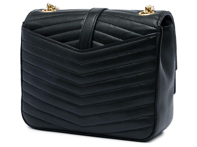 Autre Marque Borsa Saint Laurent Sulpice Small in nappa monogram chevron verde Verde scuro - vista 2