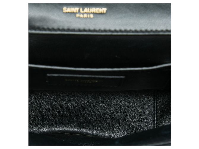 Autre Marque Borsa Saint Laurent Sulpice Small in nappa monogram chevron verde Verde scuro - vista 4