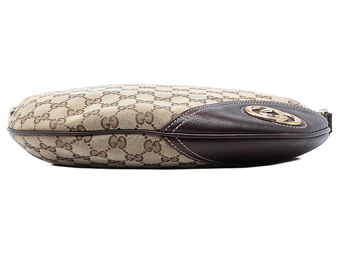 Gucci Beige Medium GG Canvas New Britt Half Moon Crossbody - vista 3