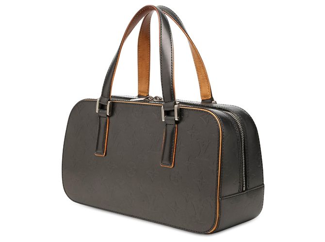 Louis Vuitton Gray Monogram Mat Shelton Marrone Grigio antracite - vista 2