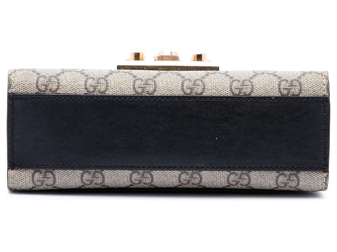 Gucci Beige Small GG Supreme Padlock Crossbody - vista 3