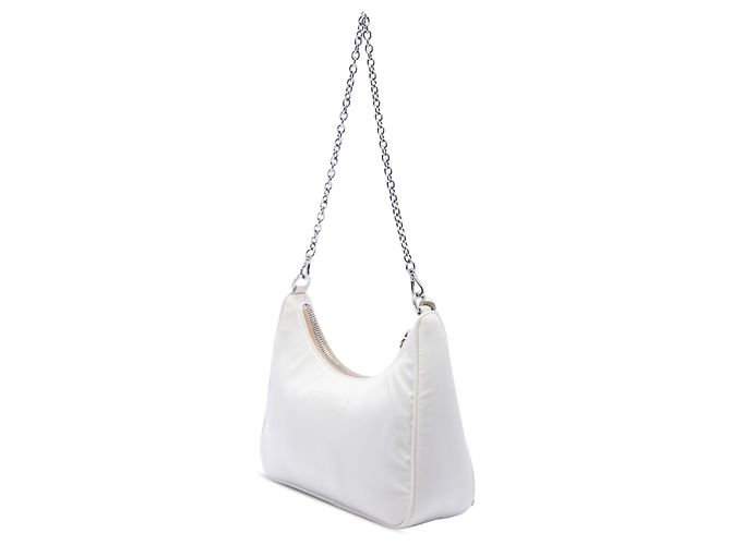 Prada White Tessuto Re-Edition 2005 Satchel Tasche Weiß - Ansicht 2