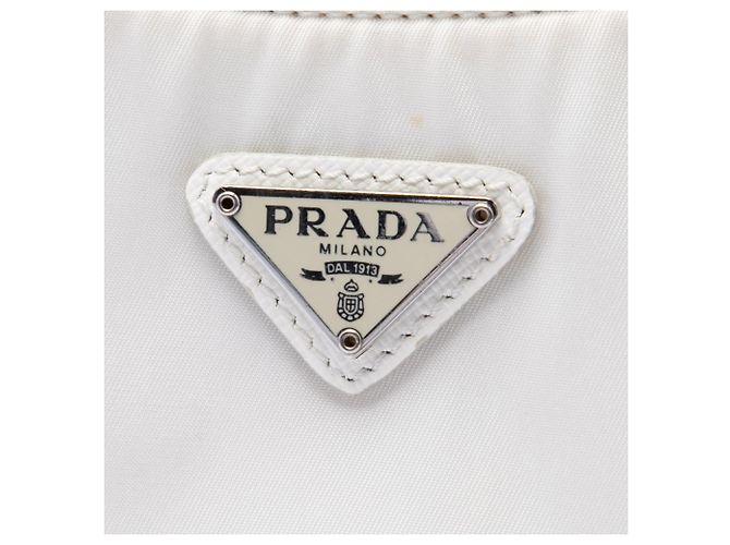 Prada White Tessuto Re-Edition 2005 Satchel Tasche Weiß - Ansicht 5