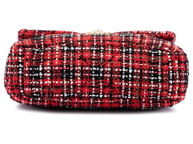 Chanel Red Medium Tweed 19 Flap Vermelho - vista 3