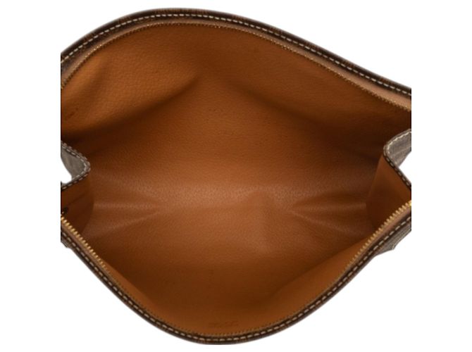 Céline Celine Brown Macadam Coated Canvas Clutch Braun - Ansicht 3