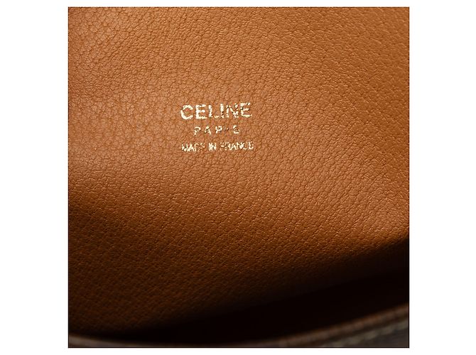 Céline Celine Brown Macadam Coated Canvas Clutch Braun - Ansicht 4