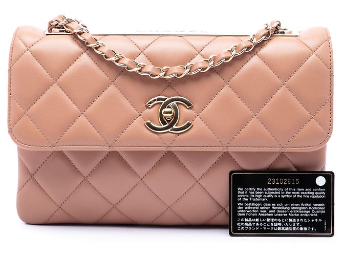 Chanel Brown Medium Quilted Lambskin Trendy CC Flap Marron Chair - vue 6