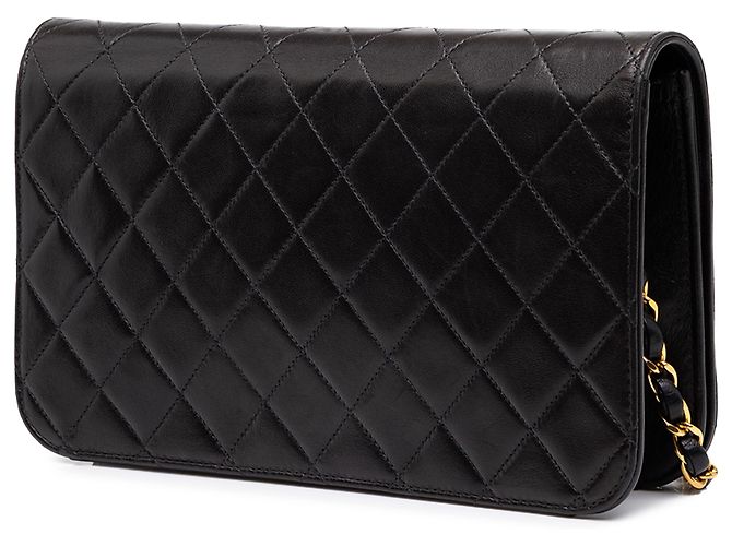 Chanel Black Medium CC Quilted Lambskin Full Flap Schwarz - Ansicht 2