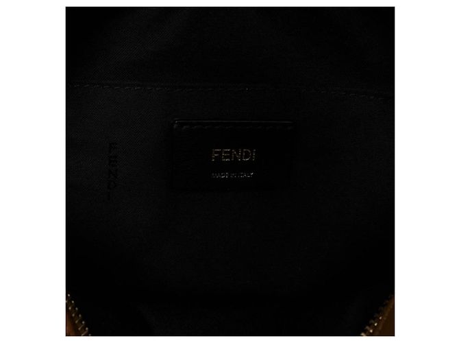 Borsa Camera Fendi Century FF 1974 in tessuto vitello glassato marrone - vista 4