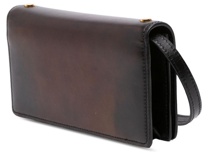 Portafoglio TF con tracolla Tom Ford in pelle di vitello Palmellato nera mini Nero - vista 2