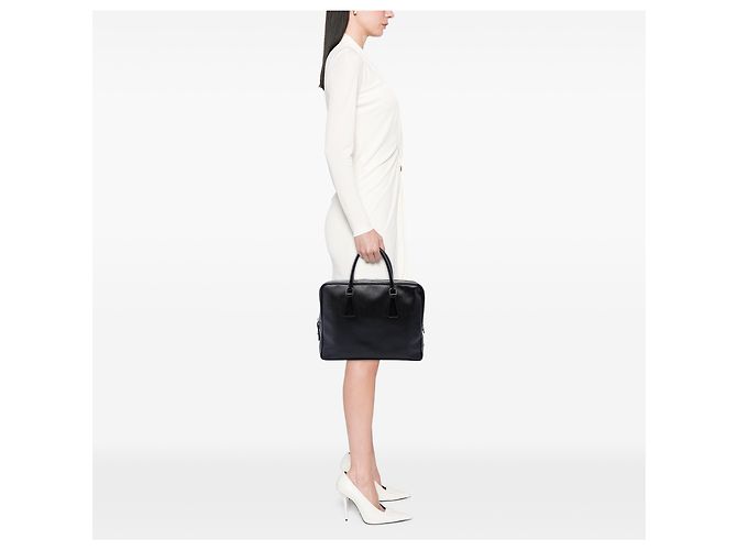Mala de negócios Prada em Saffiano preto - vista 4