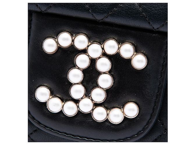 Chanel Black Medium Quilted Lambskin Westminster Pearl Flap Schwarz - Ansicht 5