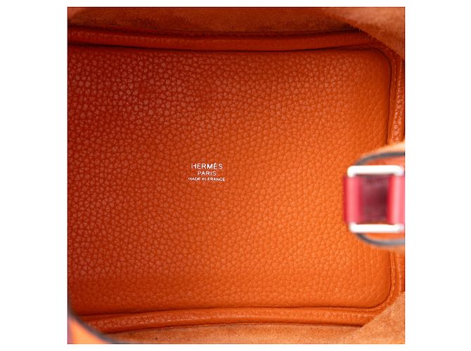 Hermès Orange Bicolor Clemence and Swift Picotin Lock 18 - Ansicht 4