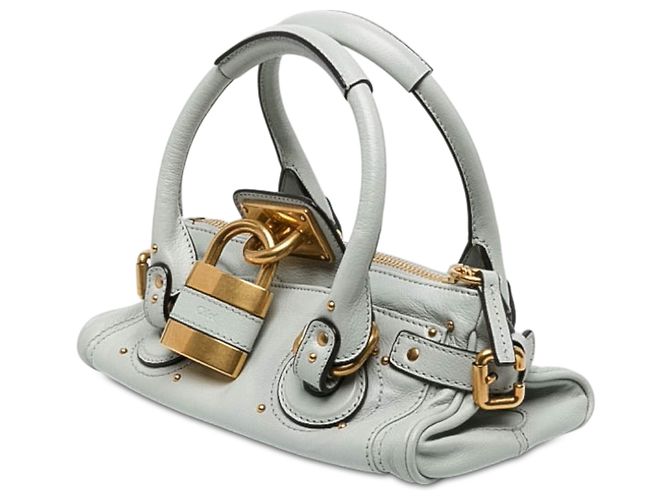 Borsa a mano Chloé Paddington Small in pelle blu Blu chiaro - vista 2