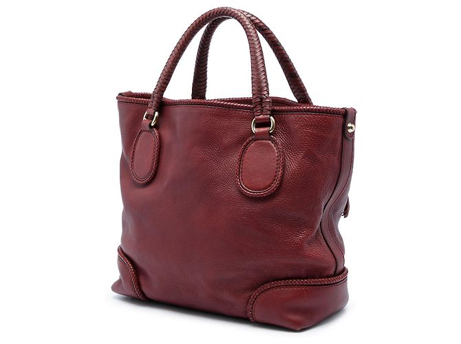 Bolso Tote Gucci Marrakech de piel de becerro roja Burdeos - vista 2