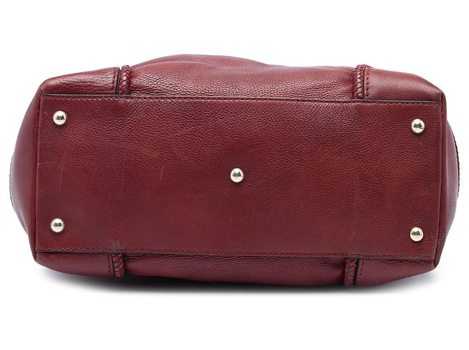 Bolso Tote Gucci Marrakech de piel de becerro roja Burdeos - vista 3