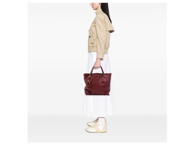Bolso Tote Gucci Marrakech de piel de becerro roja Burdeos - vista 5