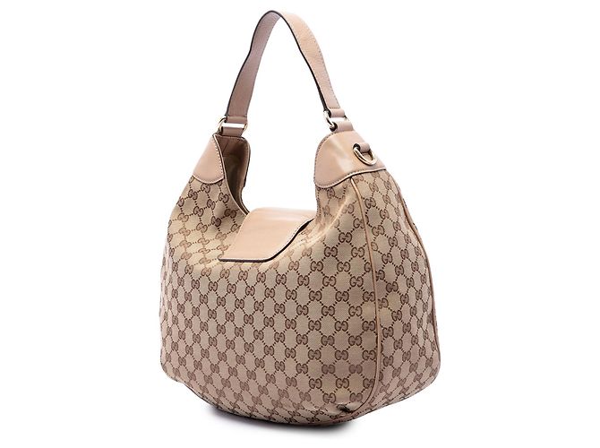 Borsa Hobo Gucci Beige GG Canvas Dressage - vista 2
