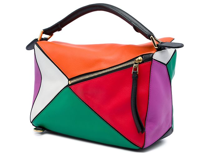 Bolso Satchel Puzzle Multi Small de piel de becerro Rainbow LOEWE Multicolor - vista 2