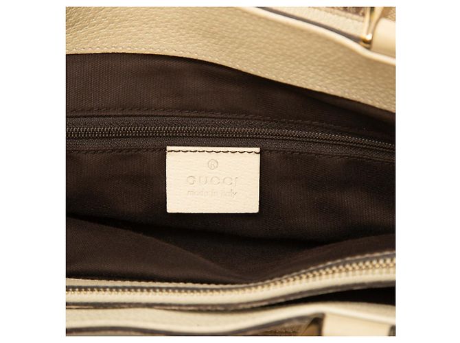 Gucci Abbey D Ring Tote aus beigem GG Canvas - Ansicht 5