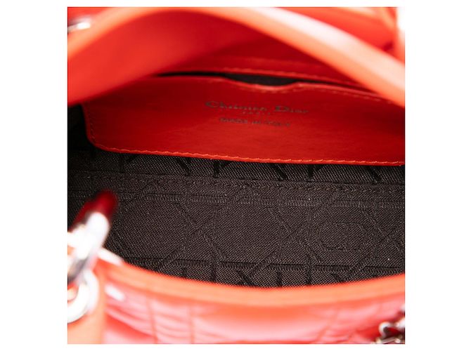 Dior Orange Micro Lambskin Cannage Lady Dior - Ansicht 4