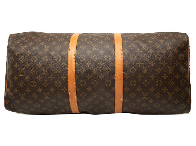 Louis Vuitton Brown Monogram Keepall 60 Marrom - vista 3