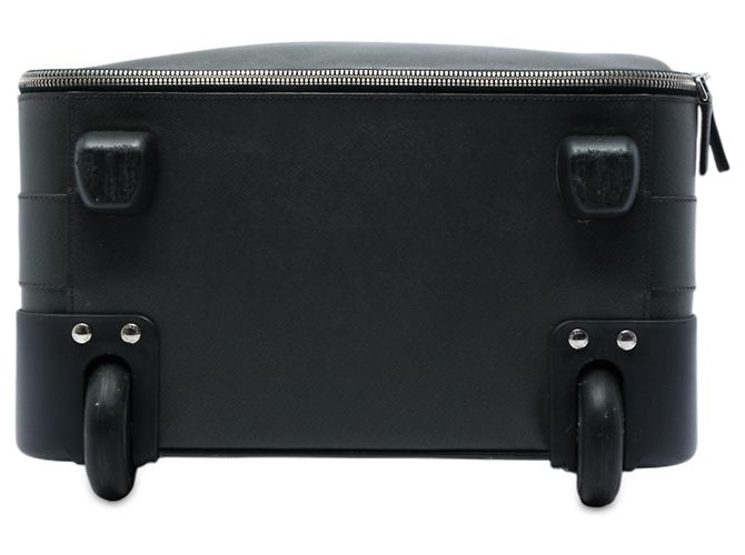 Prada Black Saffiano Rolling Trolley Suitcase - view 3