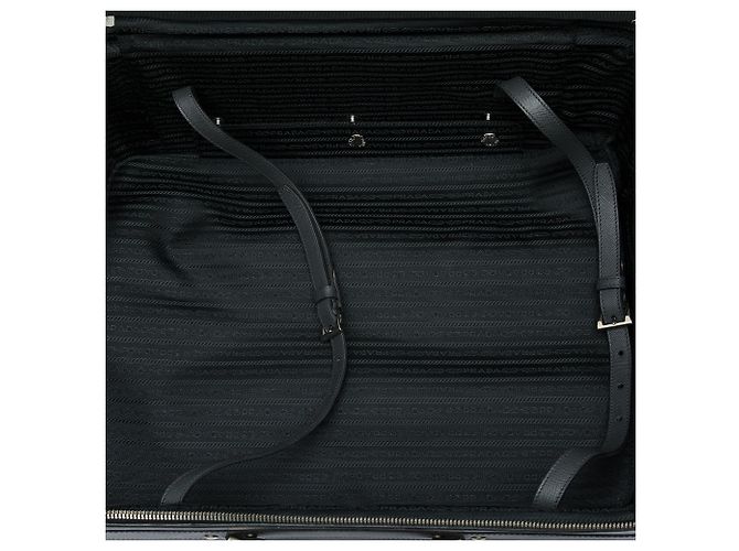 Prada Black Saffiano Rolling Trolley Suitcase - view 4